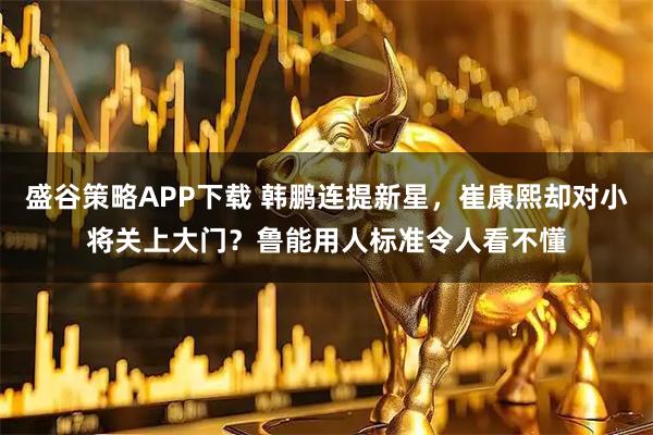 盛谷策略APP下载 韩鹏连提新星，崔康熙却对小将关上大门？鲁能用人标准令人看不懂