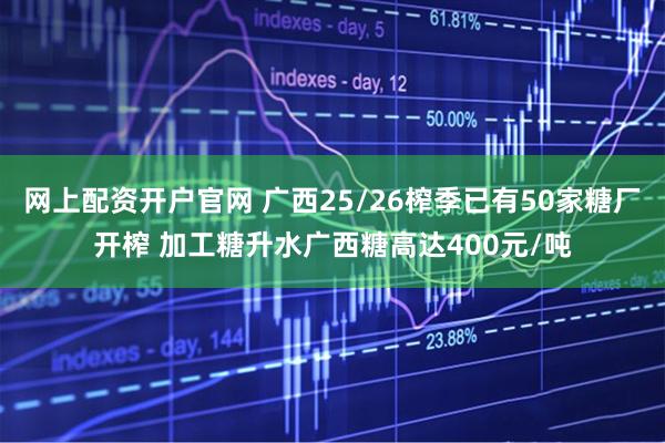 网上配资开户官网 广西25/26榨季已有50家糖厂开榨 加工糖升水广西糖高达400元/吨
