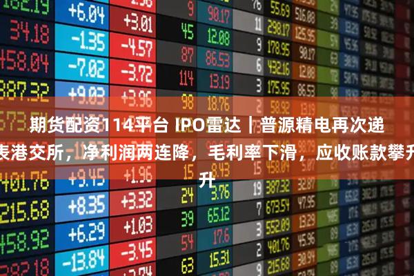 期货配资114平台 IPO雷达｜普源精电再次递表港交所，净利润两连降，毛利率下滑，应收账款攀升