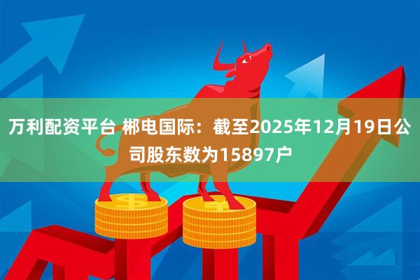 万利配资平台 郴电国际：截至2025年12月19日公司股东数为15897户